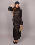 Dress in pizzo Nude/Nero