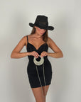 Mini dress contenitivo nero