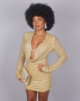 Mini dress Gold