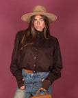Giacca Zoe in camoscio Brown