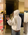 Felpa street style bianca