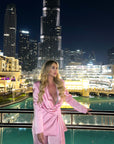 Top urla Dubai con strass argento