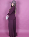 Pantalone con laccio bordeaux