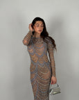 Long dress luxury con spalline