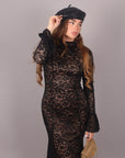 Dress in pizzo Nude/Nero
