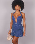 Mini dress Anastasia blu navy