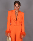 Plume blazer orange