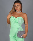 Jumpsuit candy strass green