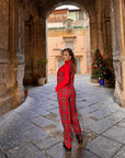Coordinato scozzese gilet e pantalone