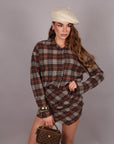 Mini dress Scozia Brown