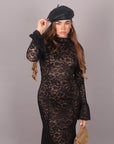 Dress in pizzo Nude/Nero