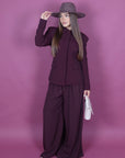 Pantalone con laccio bordeaux
