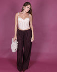 Pantalone basic bordeaux