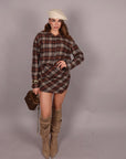 Mini dress Scozia Brown