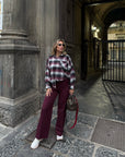 Tailleur giappo bordeaux