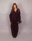 Jeans velluto bordeaux