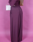 Pantalone con laccio bordeaux