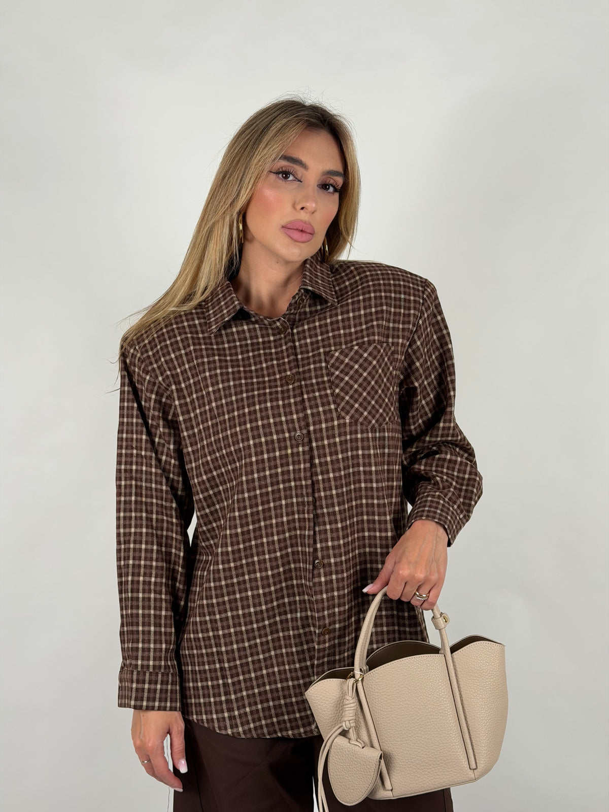 Camicia Scozia Brown
