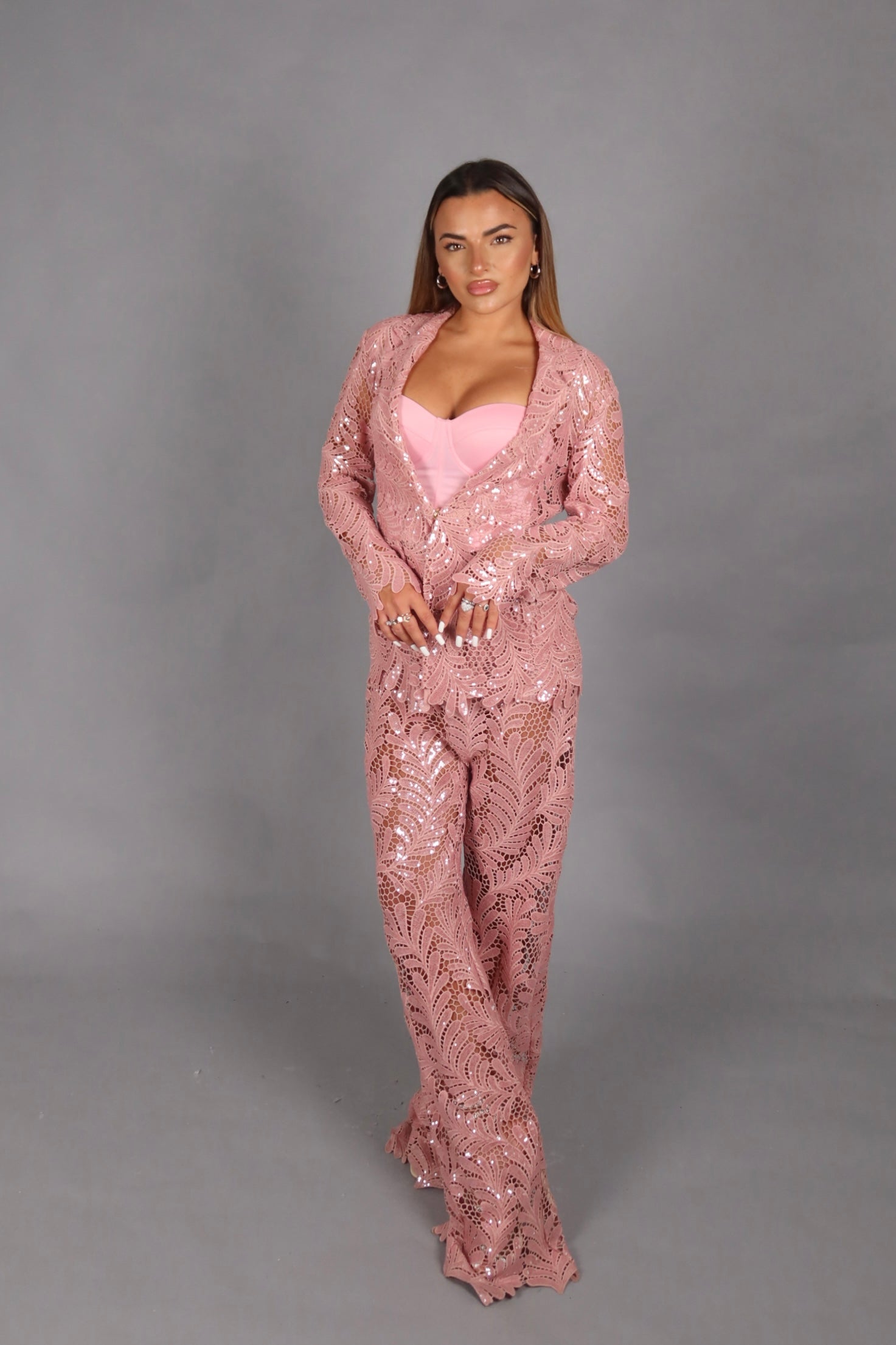 Tailleur macrame Pink