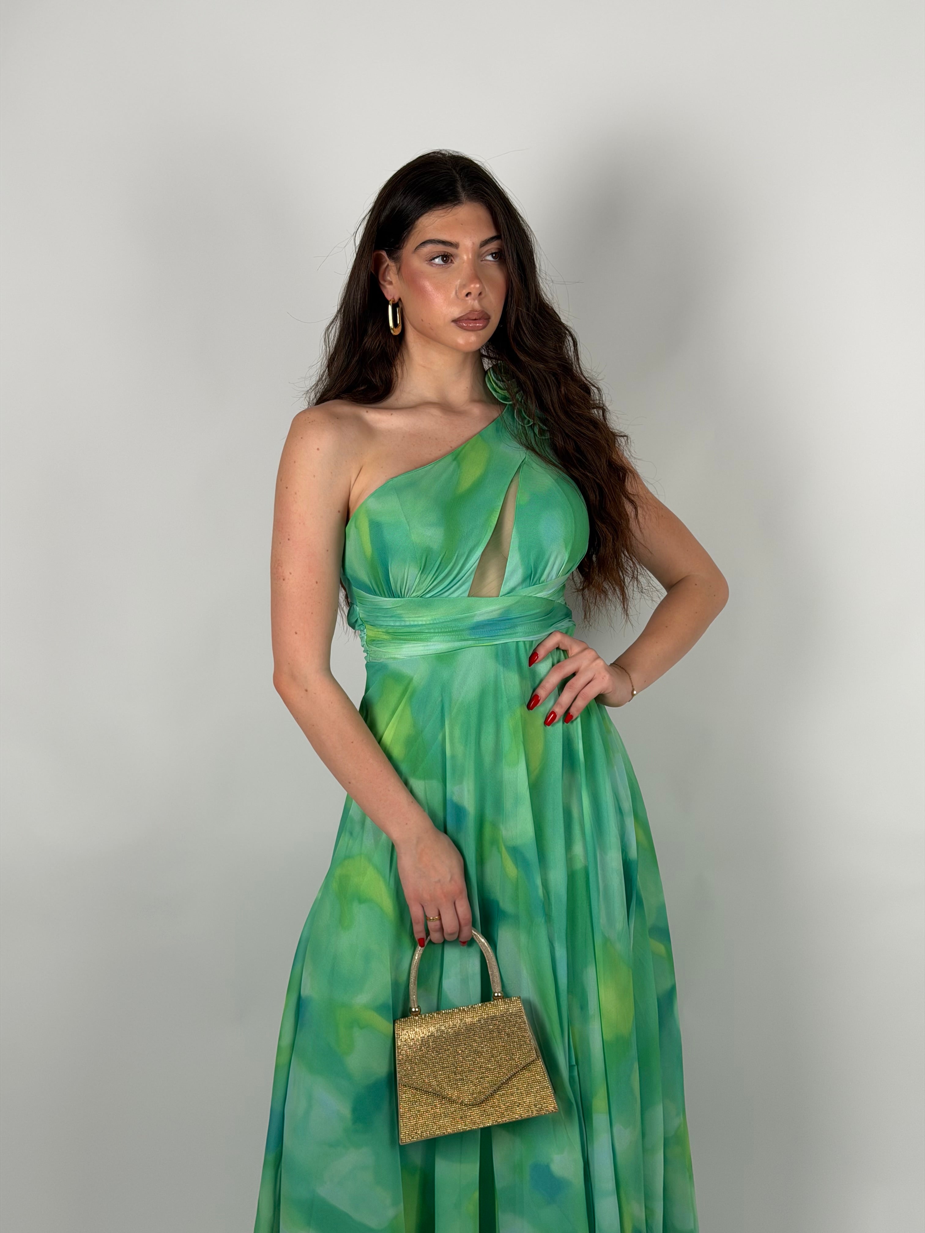 Dress rainbow verde