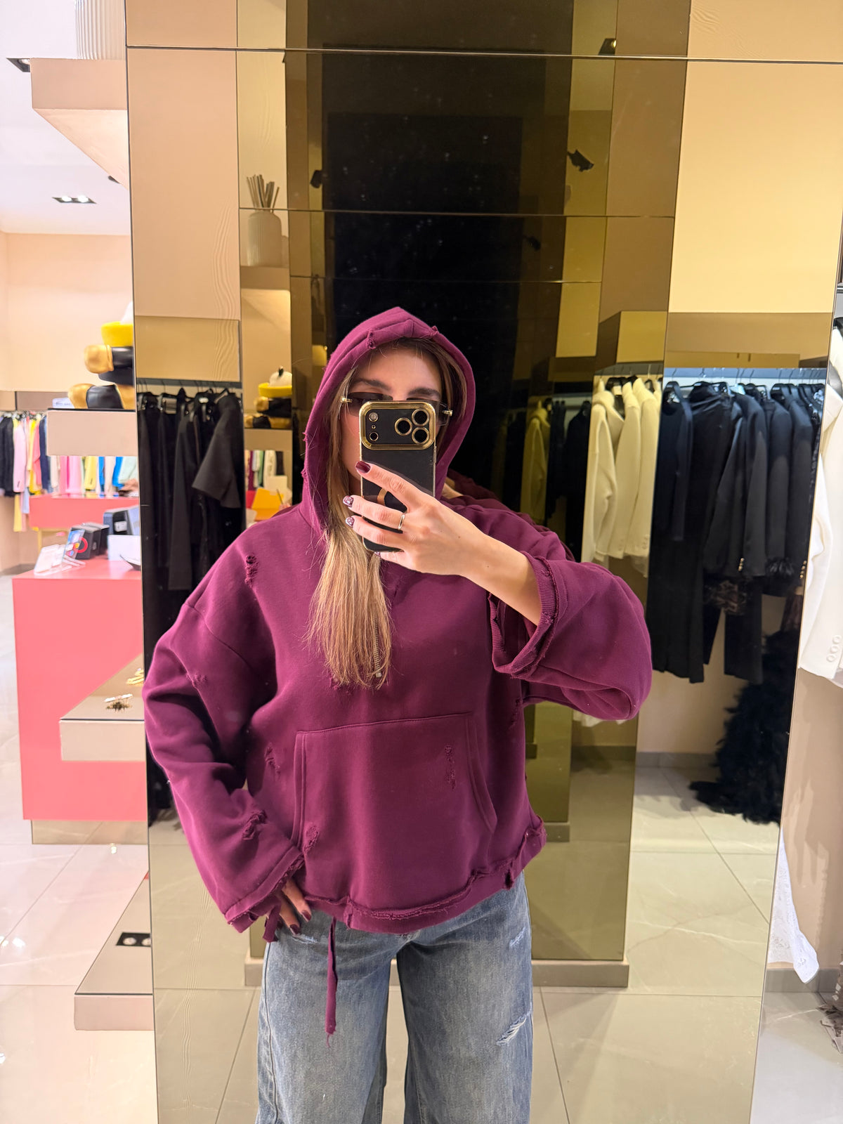Felpa street style bordeaux
