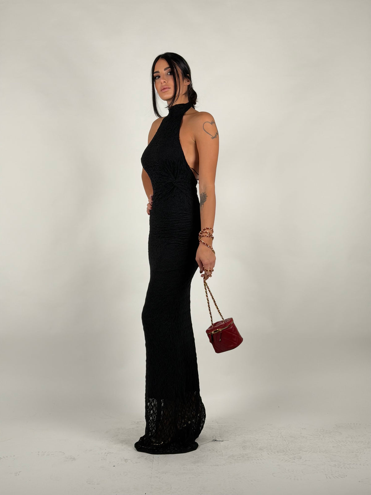 Dress Megan in pizzo nero