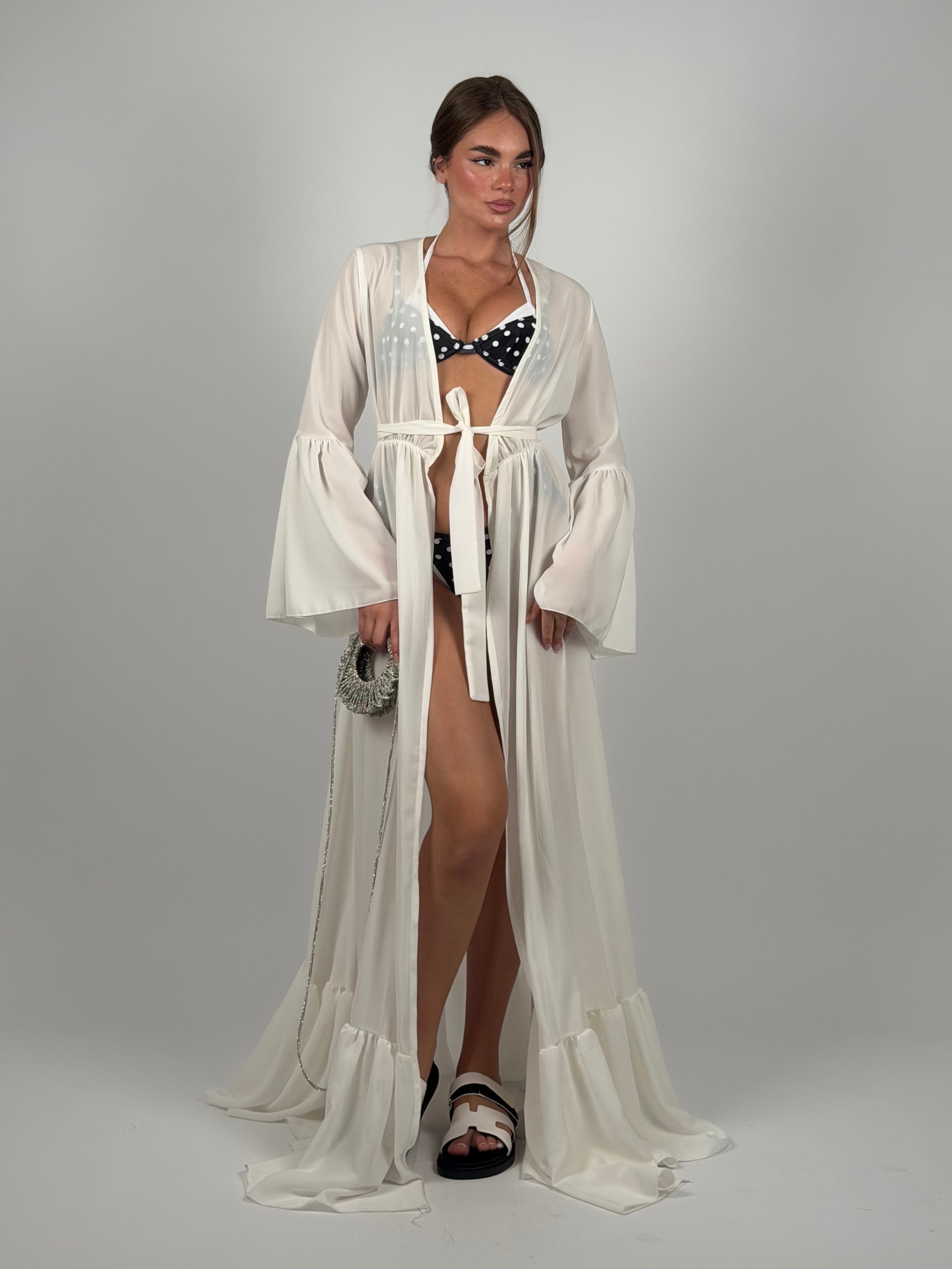Kimono balze bianco