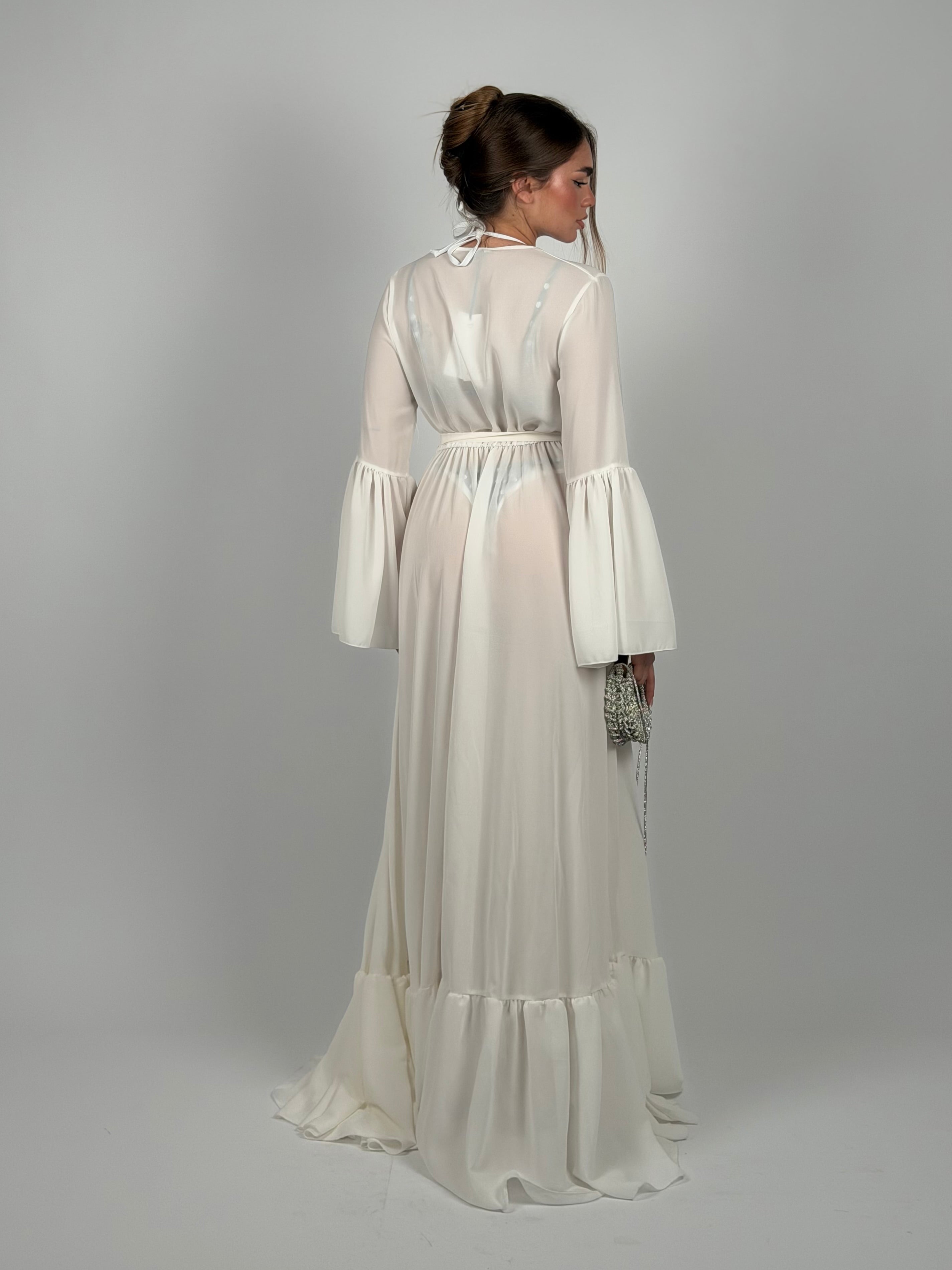 Kimono balze bianco