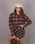 Mini dress Scozia Brown