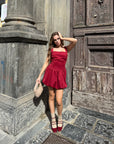 Mini dress star bordeaux