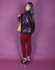 Bomber in vinile brown