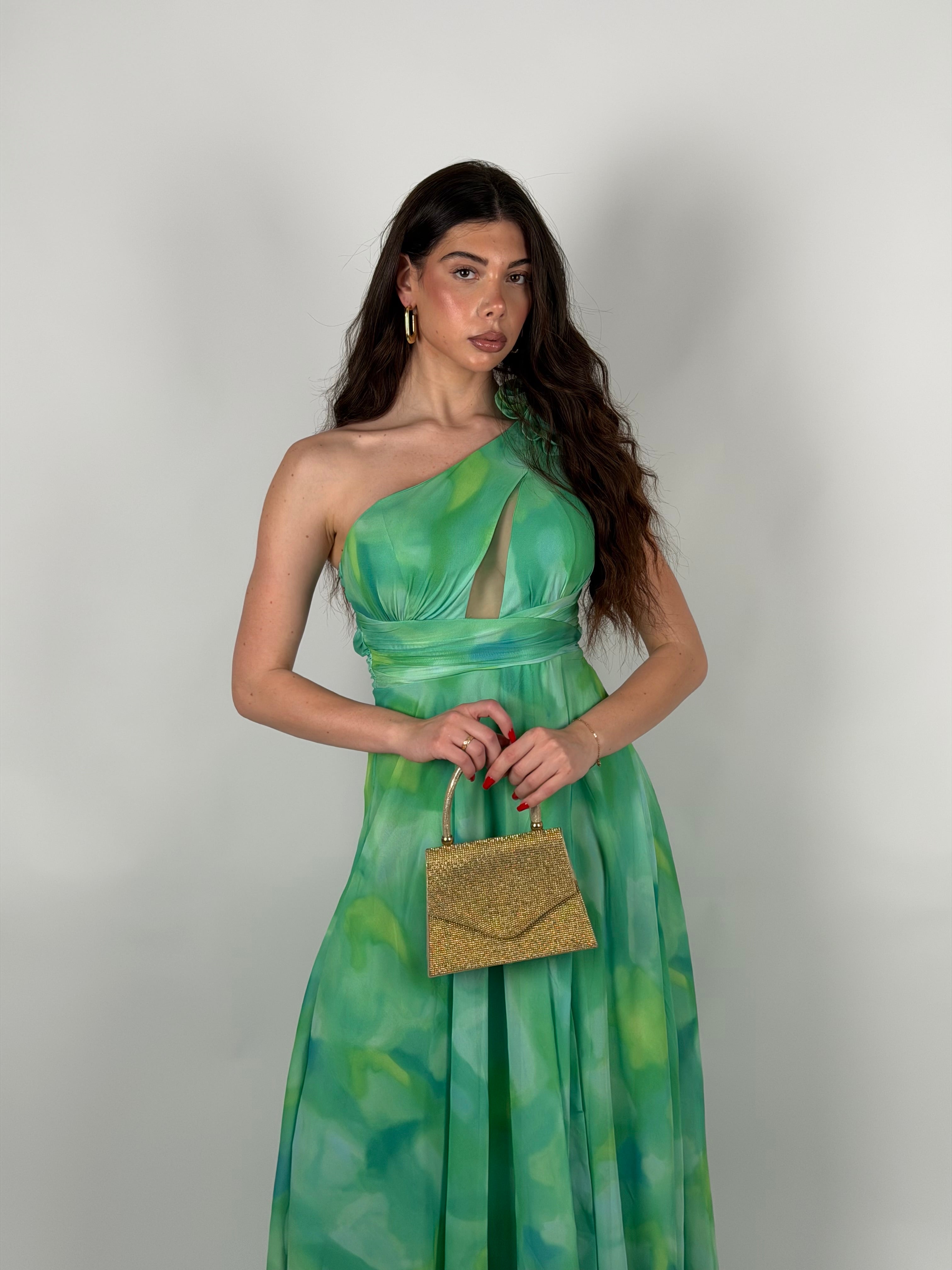 Dress rainbow verde