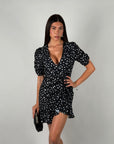 Mini dress pois nero/bianco
