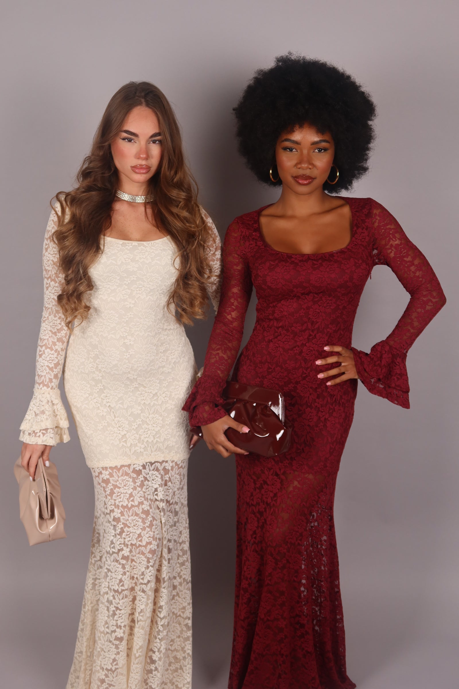 Dress in pizzo bordeaux
