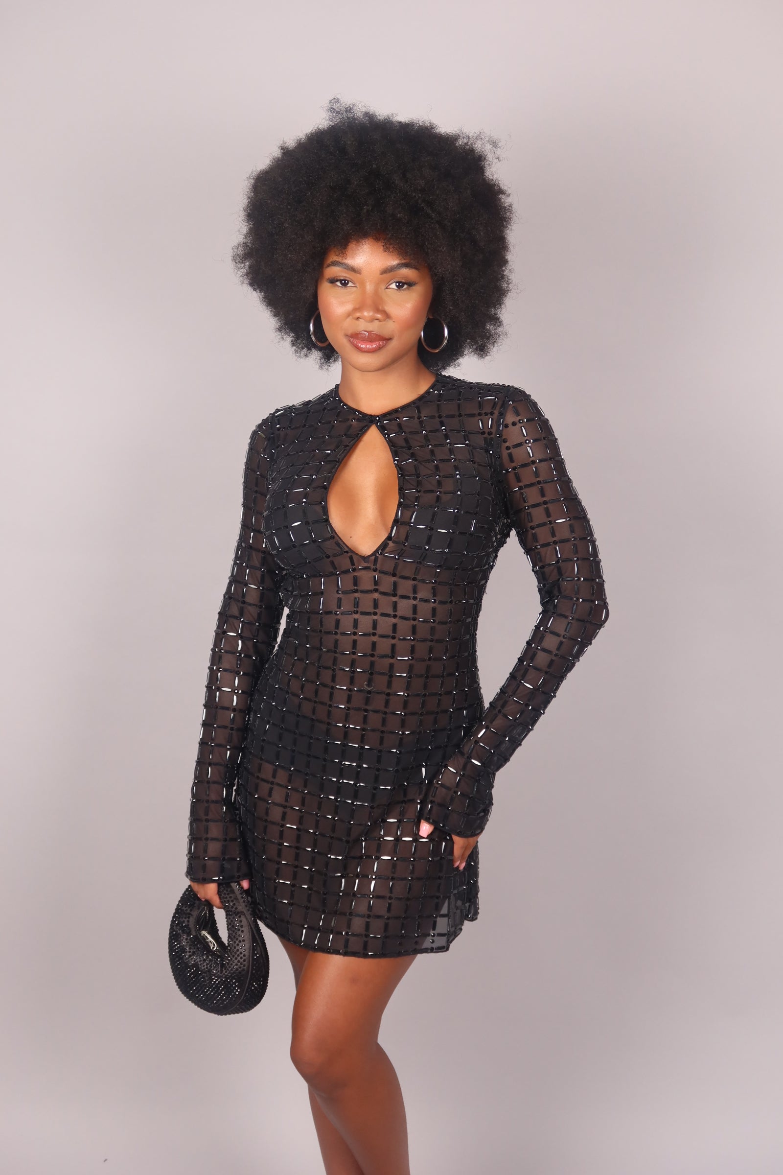 Mini dress kelly nero