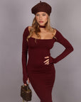 Dress luna bordeaux