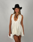 Mini dress pizzo San gallo bianco