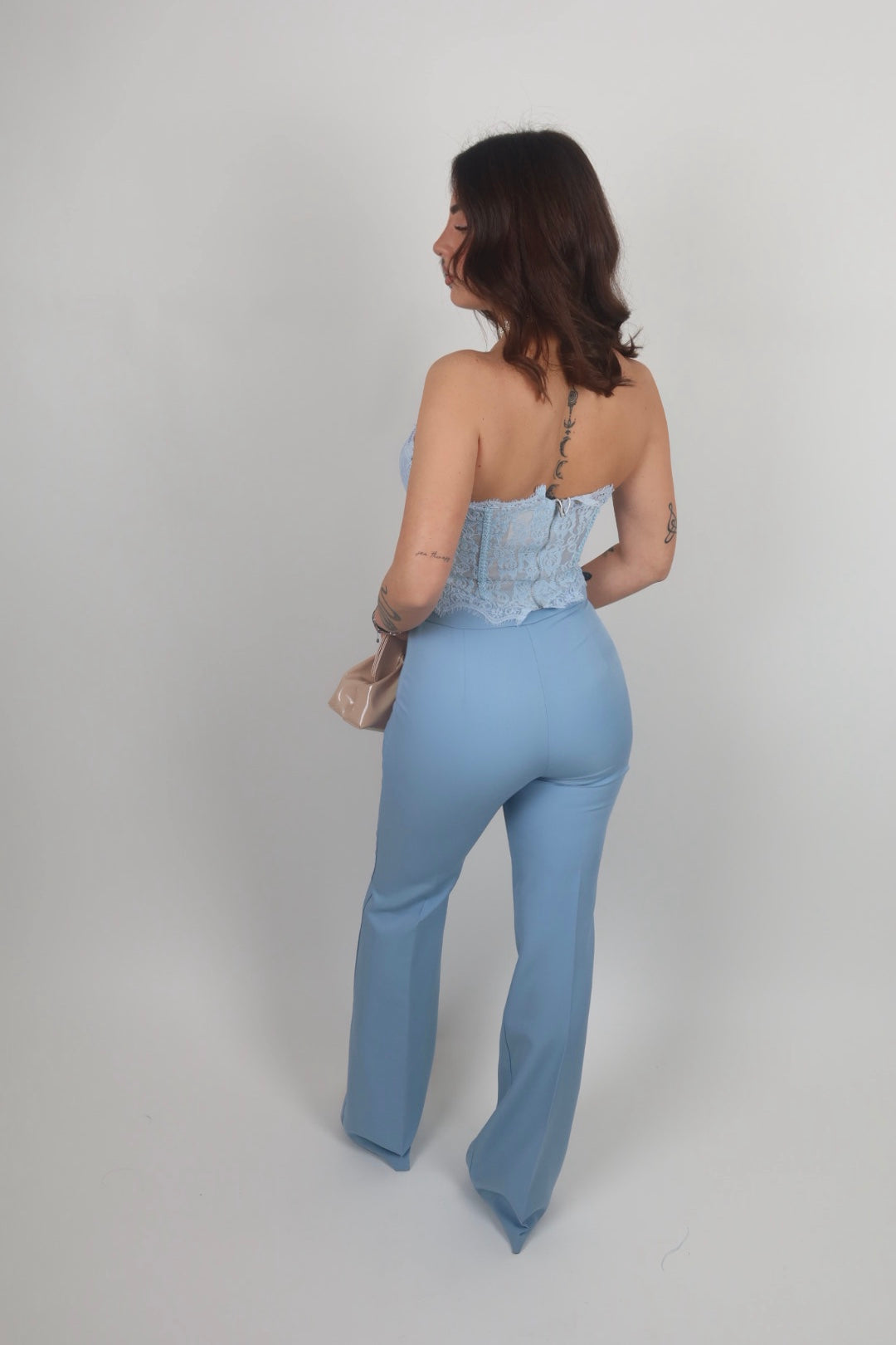 Pantalone a zampa the queen polvere