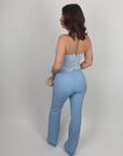 Pantalone a zampa the queen polvere