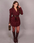 Blazer dress kira bordeaux