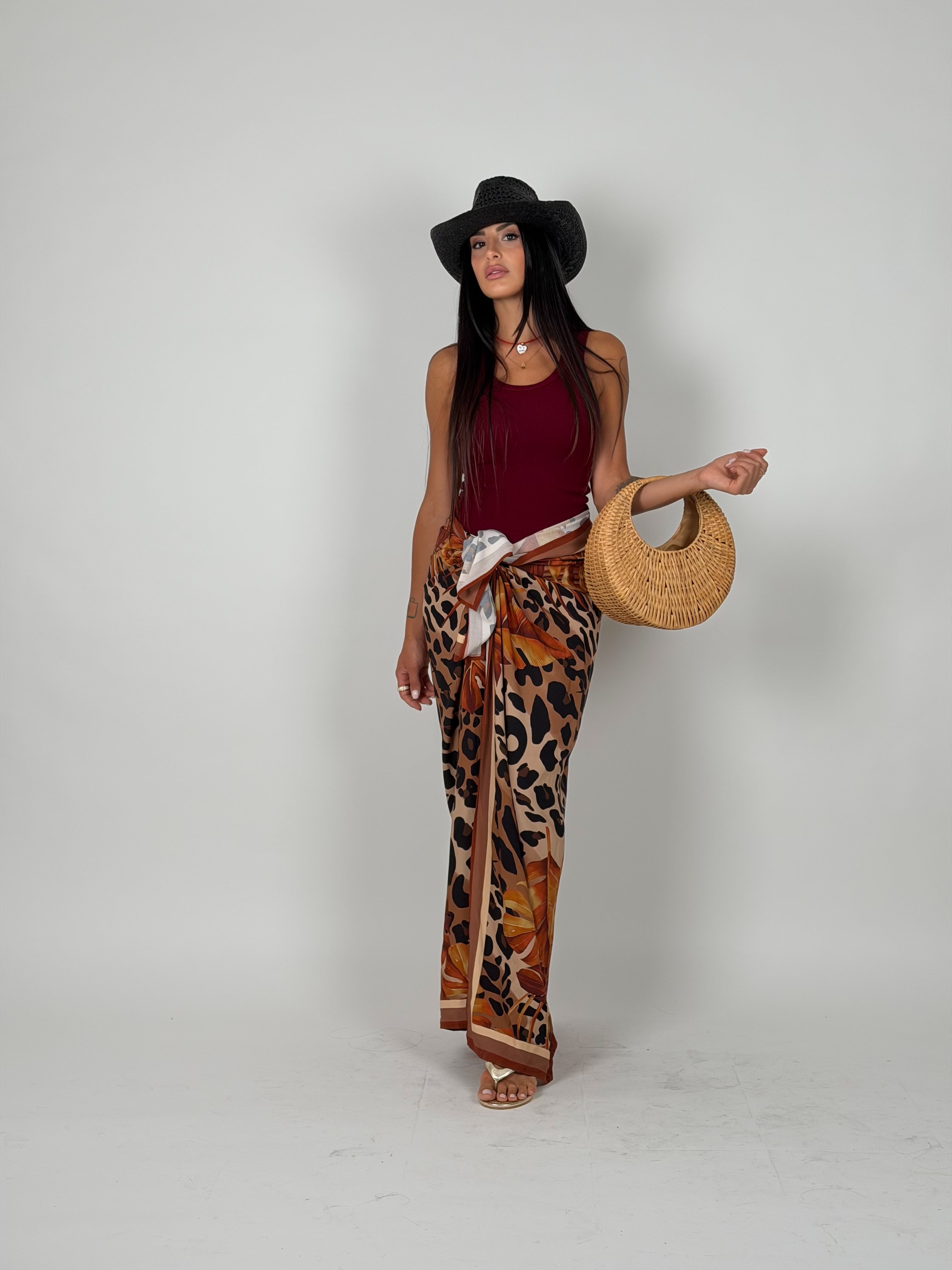 Gonna pareo fantasy animalier