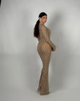 Long dress luxury scollo V
