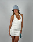 Mini dress white scollo America