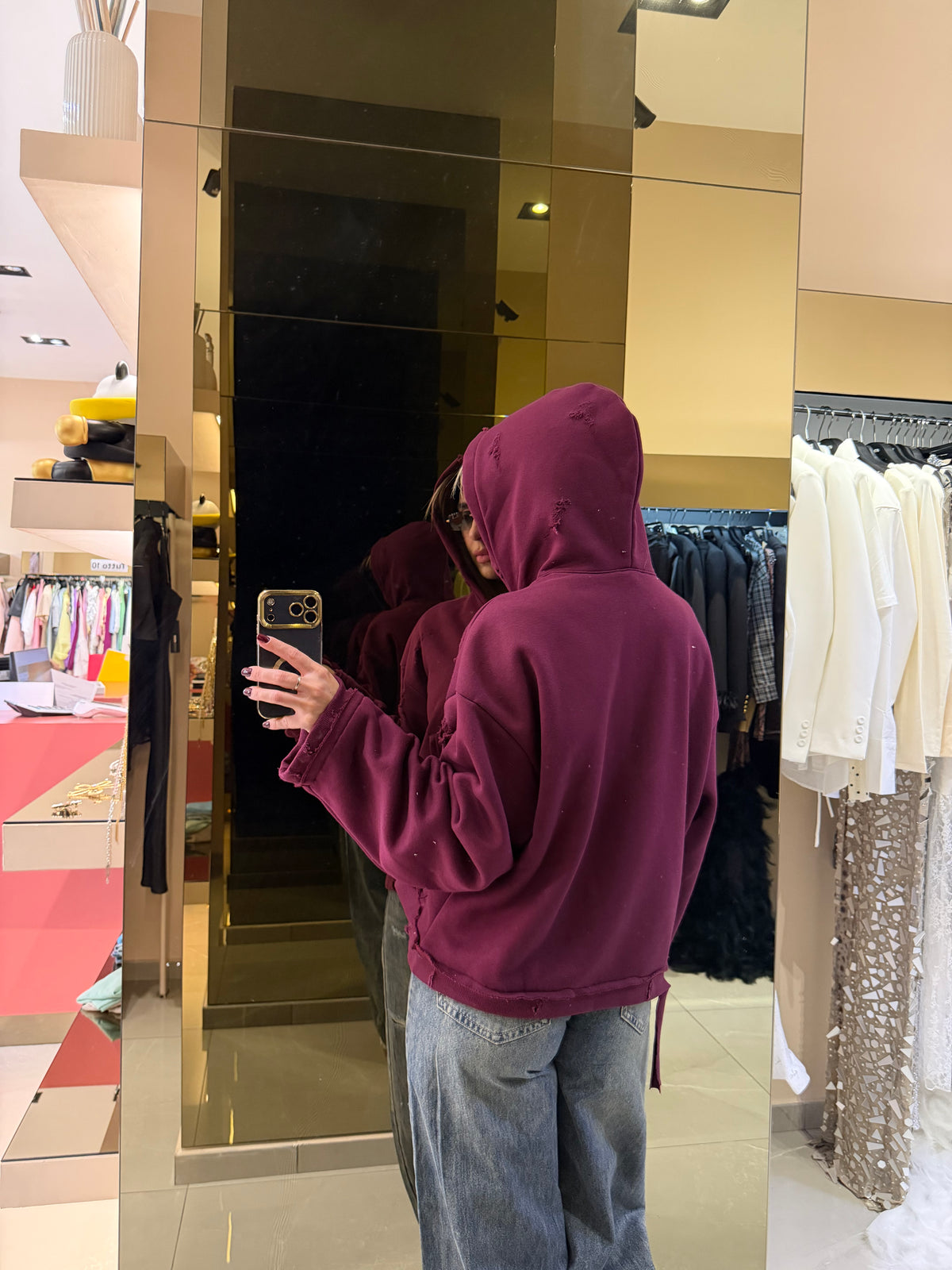 Felpa street style bordeaux