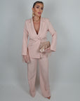 Blazer Serena con inserti in pizzo rosa