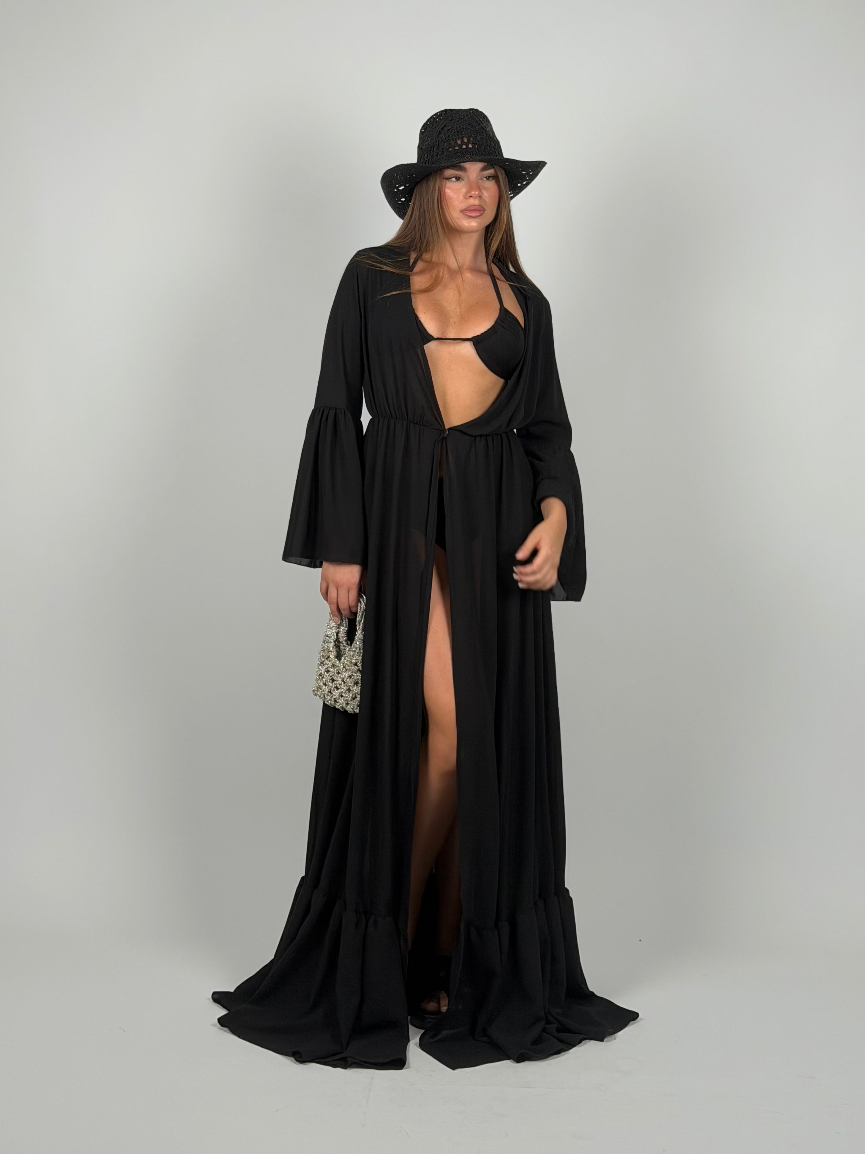 Kimono balze Nero