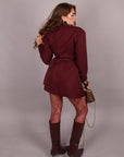 Blazer dress kira bordeaux