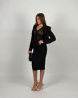 Giacca Crop Rosy nera