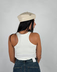 Canotta crop basic bianco