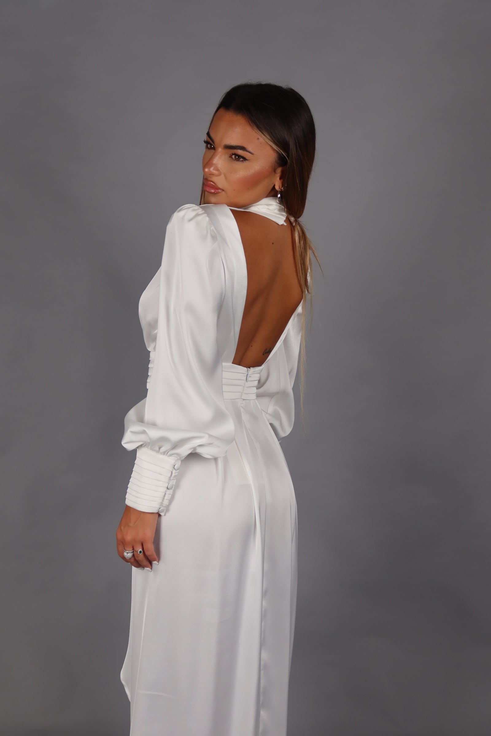 New athens dress off white